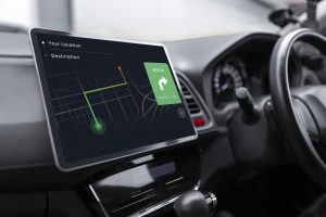 GPs system in a vehicle showing telematics for fleet management